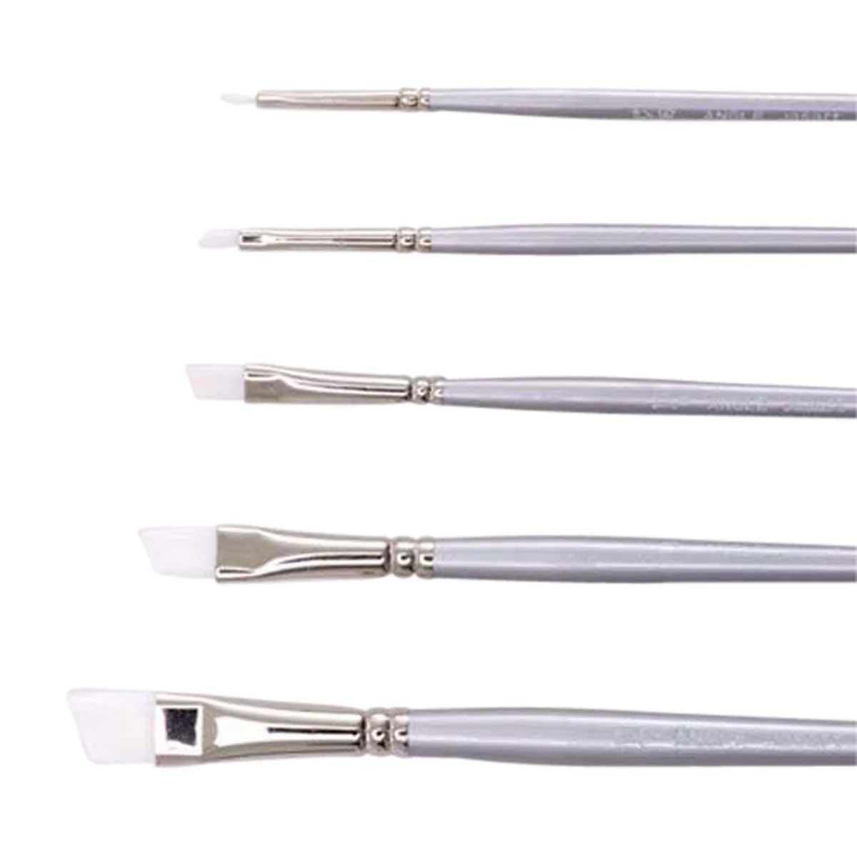 Jasart White Synthetic Angle Brushes - Nail Gallerys