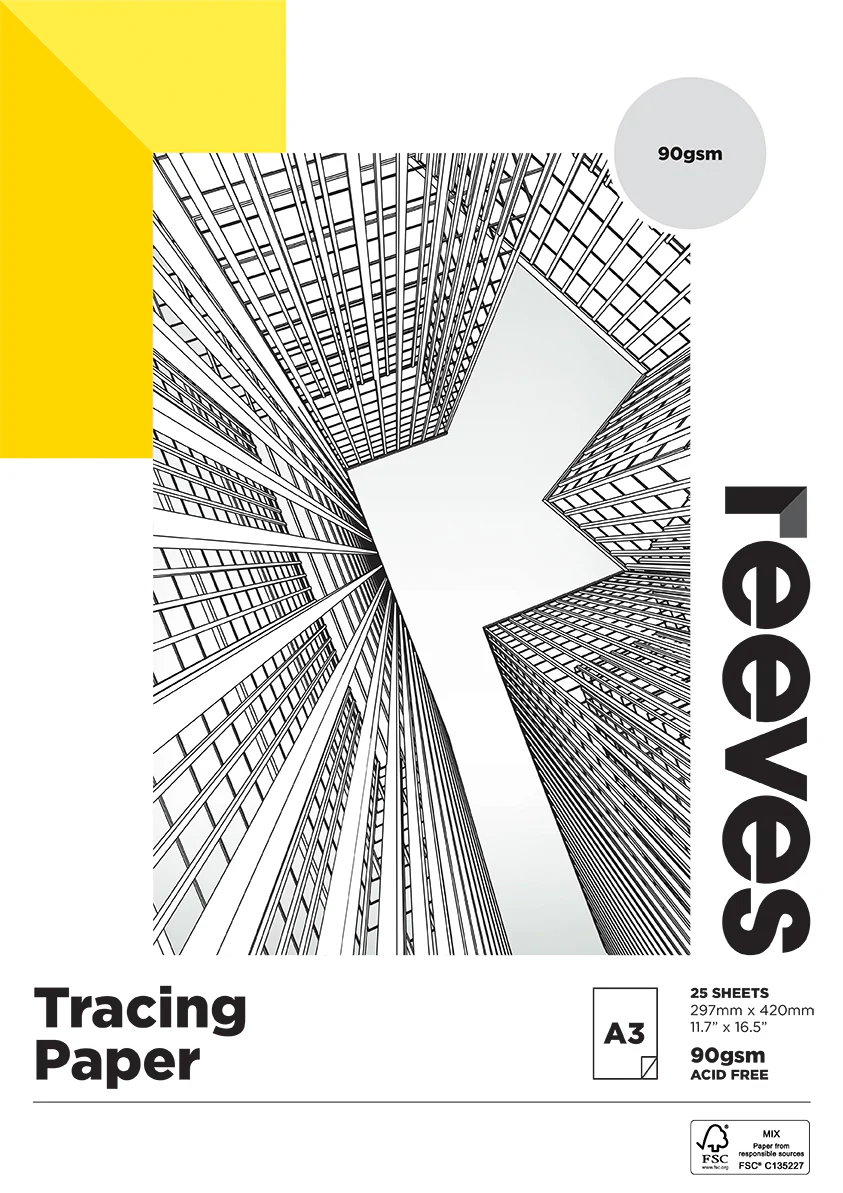 Reeves Tracing 90gsm 25 Sheet Pads - Nail Gallerys