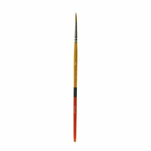 Princeton Snap! 9650 Short Handle Gold Taklon Round Brushes - Nail Gallerys