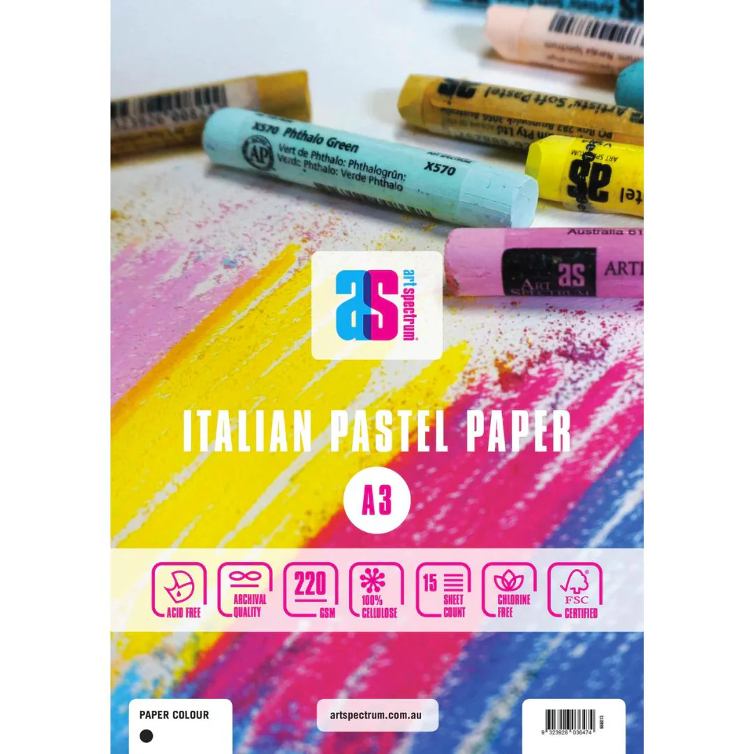 Art Spectrum Black 220gsm 15 Sheet Pastel Pads - Nail Gallerys