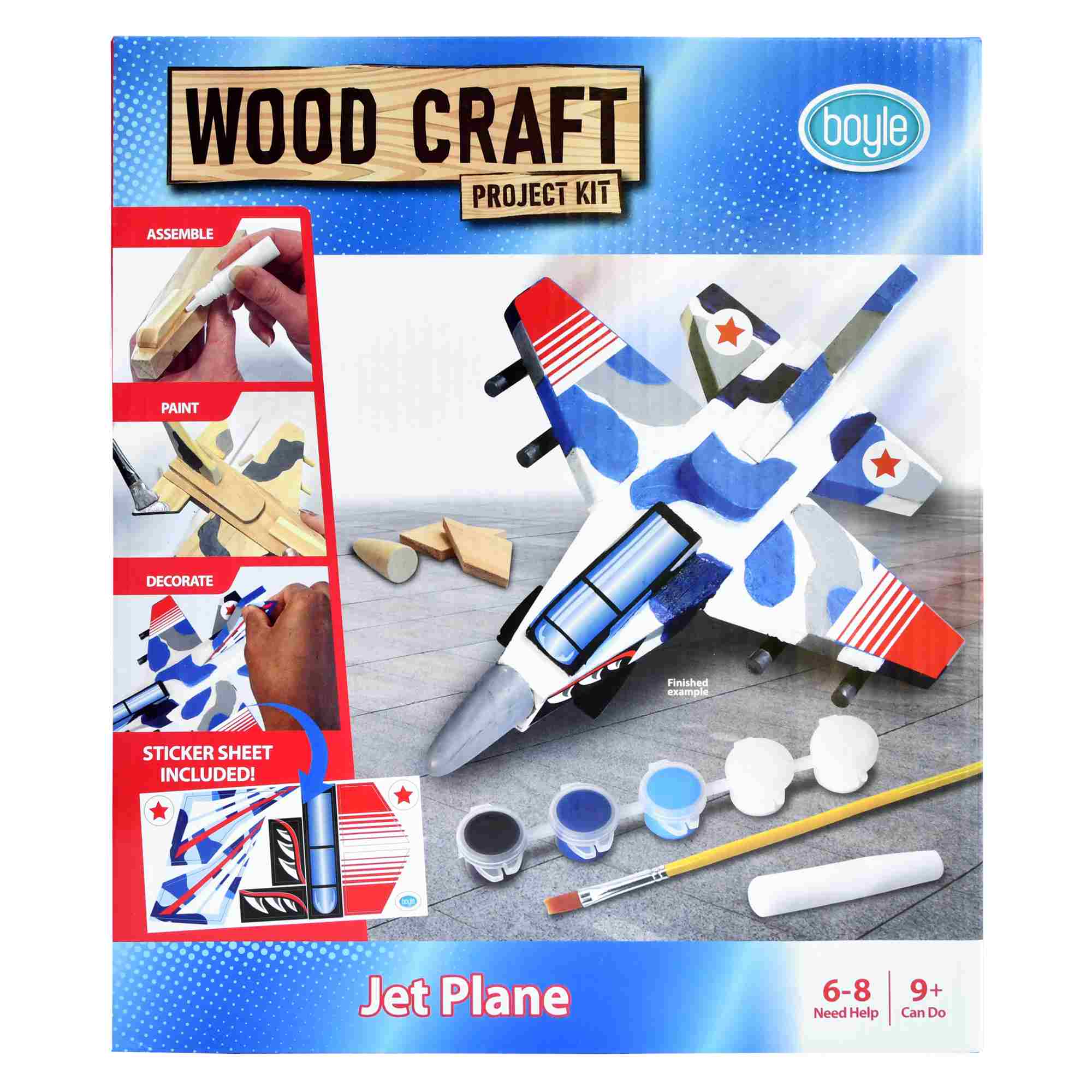 Boyle Jet Plane Wood Craft Project Kit - Nail Gallerys