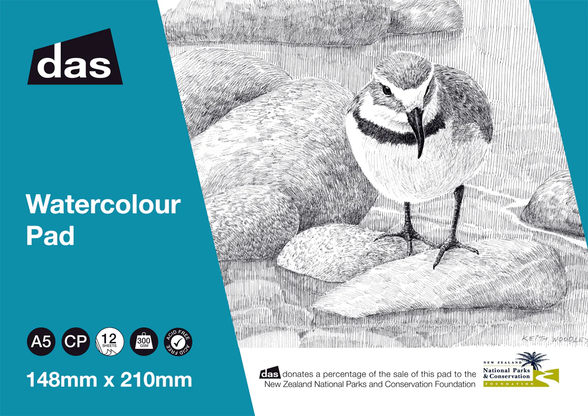 Das Watercolour Pad (Wrybill) 12 Sheet 300gsm - Nail Gallerys
