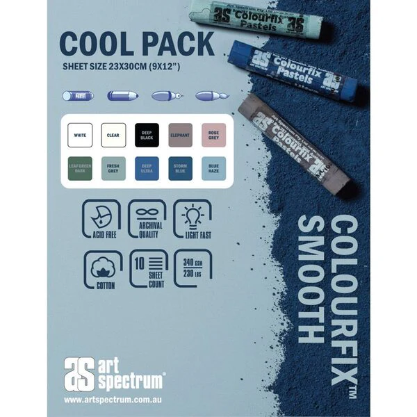 Art Spectrum Colourfix Smooth Pad 12 Sheet - Cool Colour - Nail Gallerys