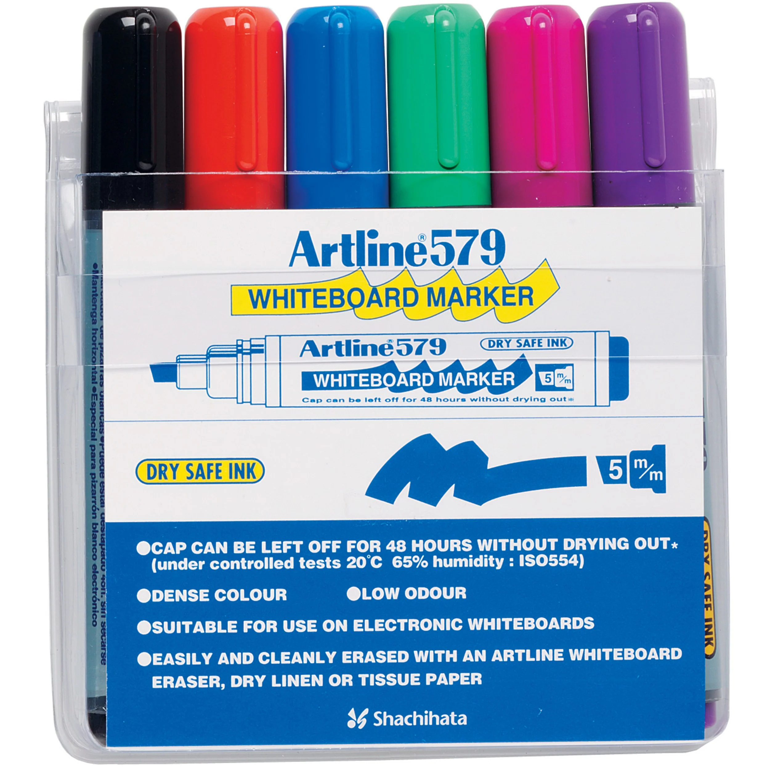Artline 579 Whiteboard Marker 5mm Chisel Nib Assorted - Nail Gallerys