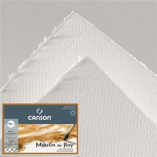 Canson Moulin Du Roy 56x76cm 640gsm Watercolour Paper Pack of 5 Sheets - Nail Gallerys
