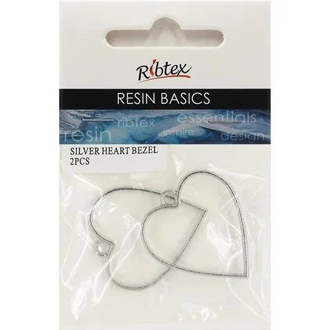 Ribtex UV Resin Bezel Heart - Pack Of 2 - Nail Gallerys