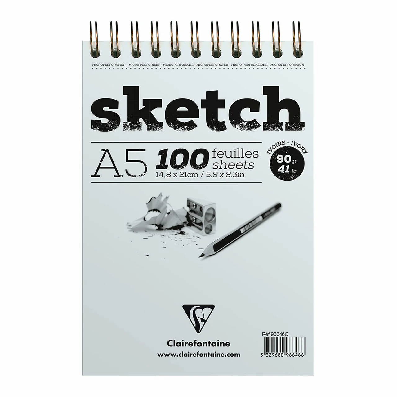 Clairefontaine Sketch Spiral Pad Ivory - Nail Gallerys