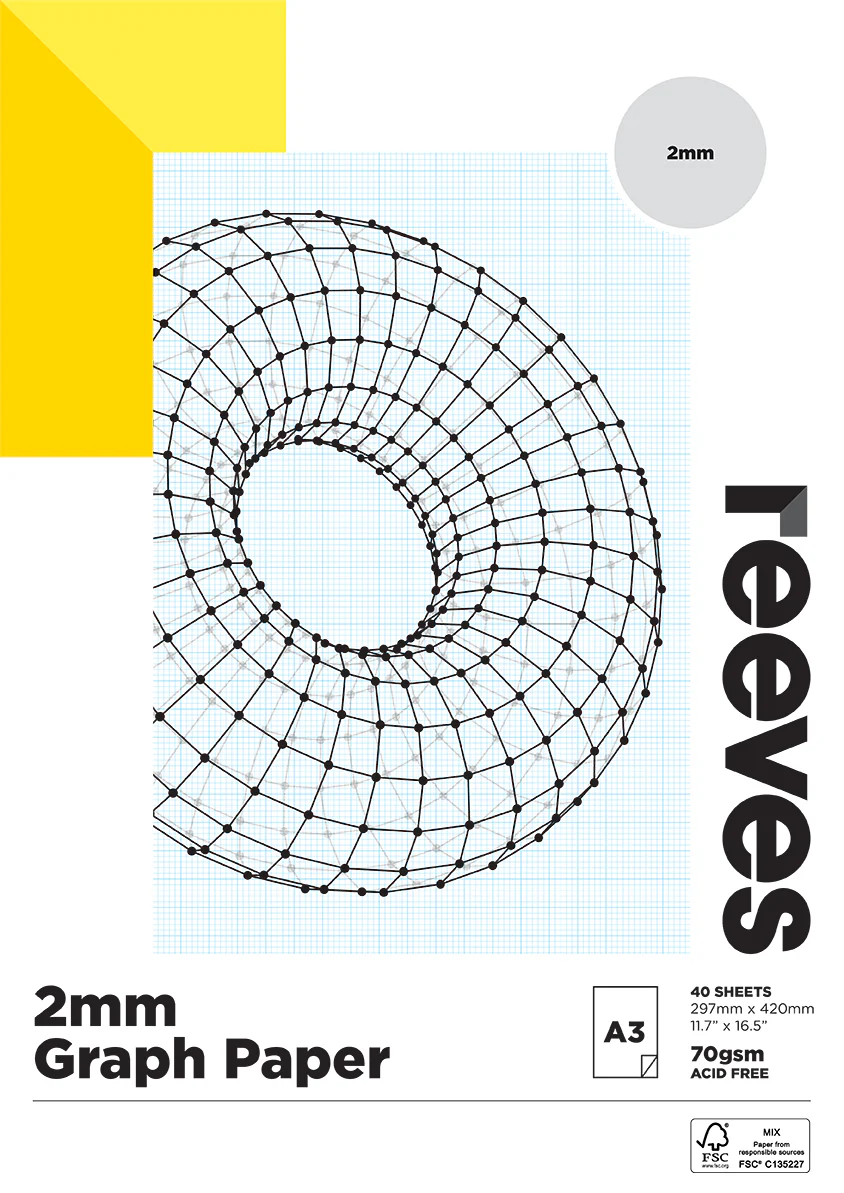 Reeves Graph 2mm 70gsm 40 Sheet Pads - Nail Gallerys