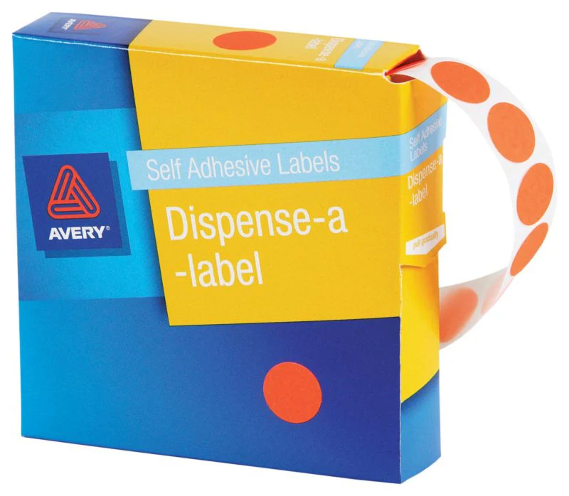 Avery Self Adhesive Label Dispenser Round 14mm 700 Pack - Nail Gallerys
