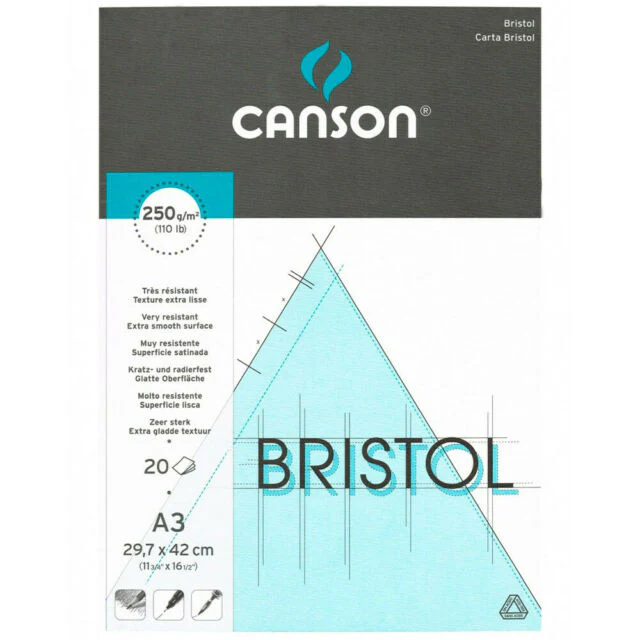 Canson Bristol 250gsm 20 Sheet Pads - Nail Gallerys