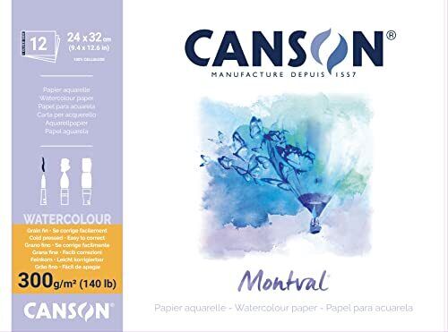 Canson Montval 300gsm 12 Sheet Watercolour Pads - Nail Gallerys
