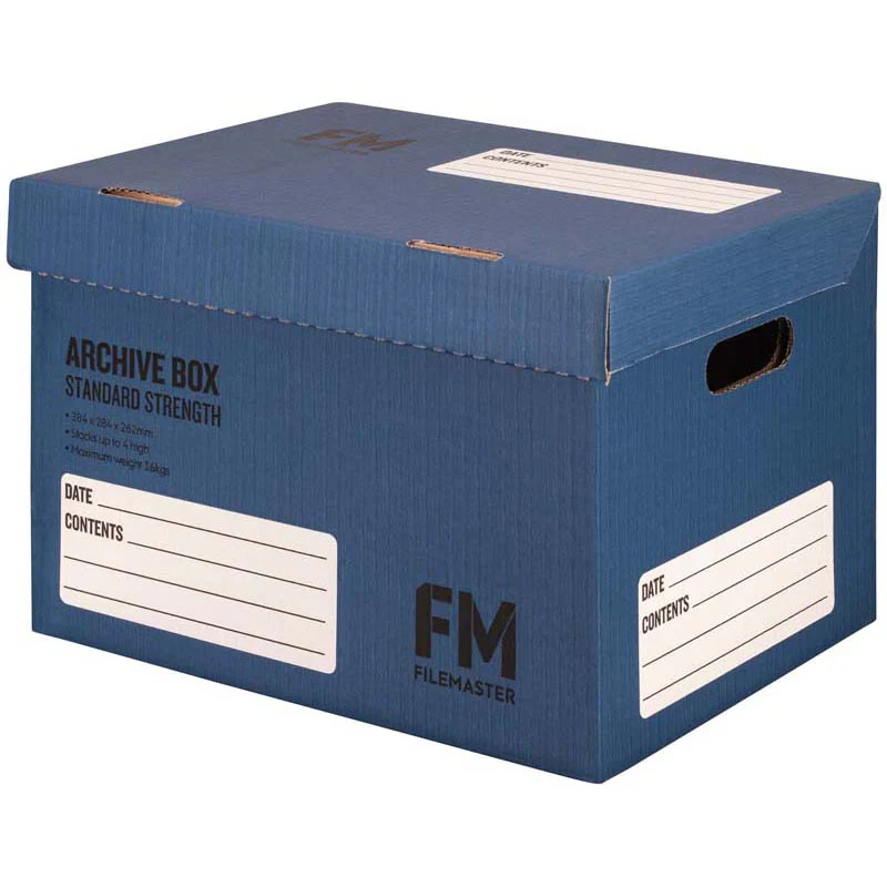 FM Box Archive Standard Strength Size 384mm X 284mm X 262mm (inside Measure) - Nail Gallerys