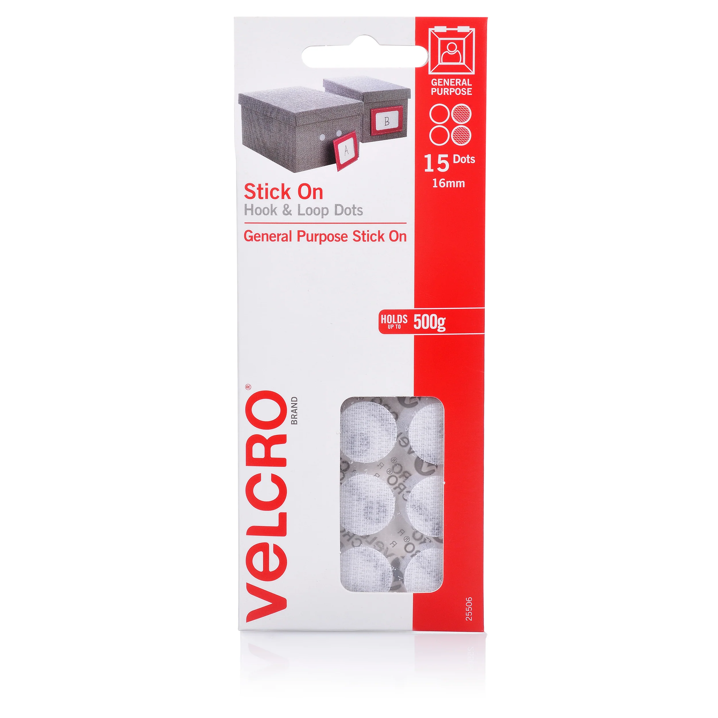 Velcro  Brand Stick On Hook & Loop Dots 15 Dots 16mm - Nail Gallerys