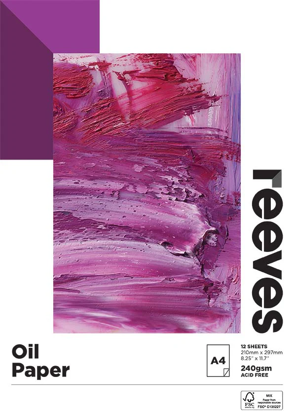 Reeves Oil 240gsm 12 Sheet Pads - Nail Gallerys