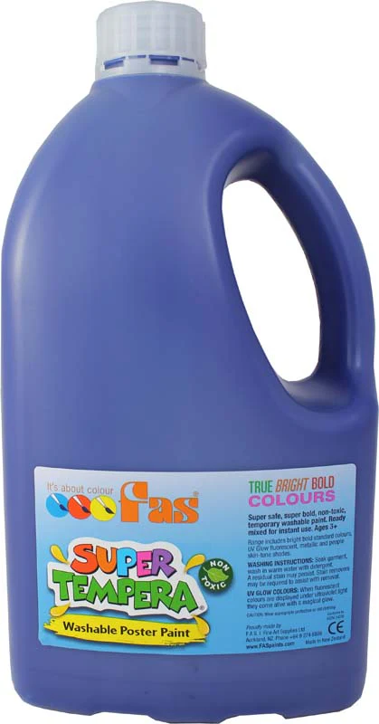 Fas Super Tempera Washable Poster Paints 2 Litre - Nail Gallerys