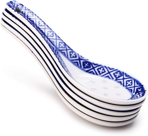 JPISABB Cinq cuillères en céramique cuillère en céramique poignée en Chinois cuillère Asiatique cuillère à Soupe ustensiles d 'appétit Cadeau léger à la Famille - Nail Gallerys