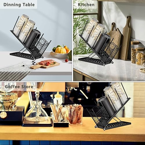 Toothbace Incliné Grille Porte-gobelet En Plastique Canapé Simple Couverture Tasse Pour Boissons Café Organisateur Comptoir Utilisation Porte-verres Bar (Noir) - Nail Gallerys