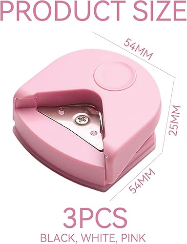 SGSCFG 3 Pièces Coupe-Coin Arrondie Coupe-Papier, Round Film Plastic, Outil De Coupe en Papier Portable, Adapté À l'art du Papier, Projets De Bricolage, Cartes, Scrapbooking. - Nail Gallerys