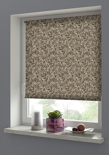 GARDINIA EASYFIX Store Enrouleur à Motif avec Fixation par Serrage, Opaque, Kit de Montage Inclus, Natural Camouflage, Chocolat/Sable, 75 x 150 cm (lxH) - Nail Gallerys