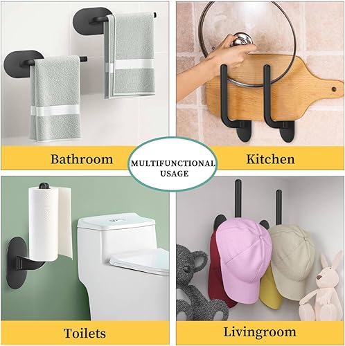 Coopahe 4Pcs Porte Casquette Mural Auto-adhésif Range Support Chapeaux en Plastique Sans Perçage Crochets Adhésif pour Rangement Chambre et Salon (Noir) - Nail Gallerys