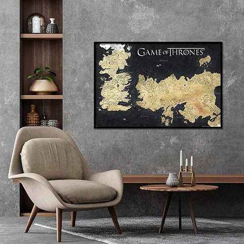 Up Close Poster Game of Thrones Les 7 Royaumes (91,5cm x 61cm) + Un Poster Surprise en Cadeau! - Nail Gallerys