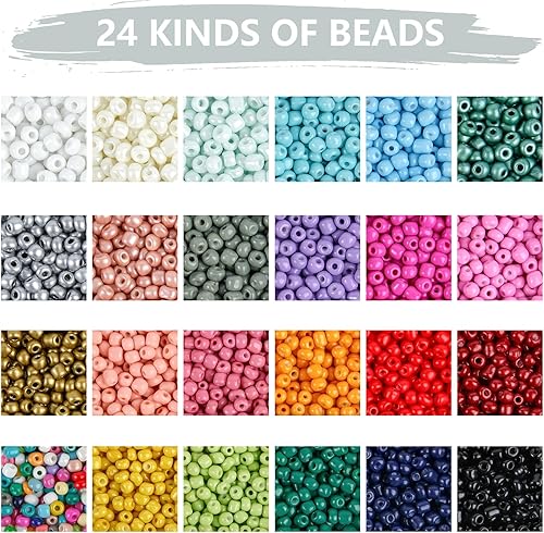 RUBY Perles pour Bracelets, 48 Couleurs Perles pour Bijoux avec 300 Perles de Lettres, Perles Rocaille Kit Perles Bijoux Cadeaux Idéaux pour Enfants, Adultes pour Noël, Anniversaires etc. - Nail Gallerys