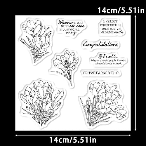 Zephyranthes Tampons et matrices de découpe en métal pour la fabrication de cartes Motif plante et fleur Transparent - Nail Gallerys