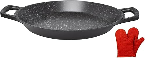 Cheffinger Poêle à Paella 40 cm | Induction | Avec Gants | Poêle de Service - Nail Gallerys