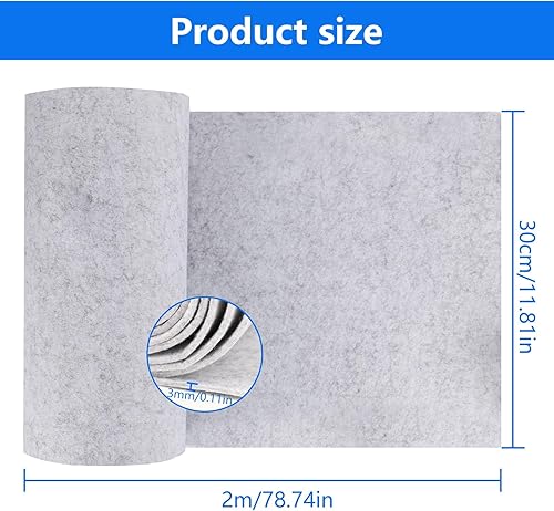 Rouleau de Feutre 30cm x 200cm x 3mm Tissu en Feutre,Polyester Feutre Tissu,Feutrine Loisir Creatif DIY Sacs en Feutre Cousus,Sac de Crayon,feutrine au metre, Artisanat Patchwork, Jardinage - Nail Gallerys