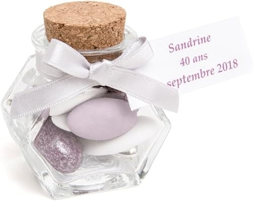 Le Géant de la fête Petit Pot en Verre encrier 5 cm - Argenté/Gris - Taille Unique - Nail Gallerys