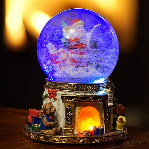 Wichtelstube-Kollektion - Boule à neige à LED - Taille XL - Avec bourrasque de neige électrique, beaucoup de mélodies et changement de couleur - Nail Gallerys