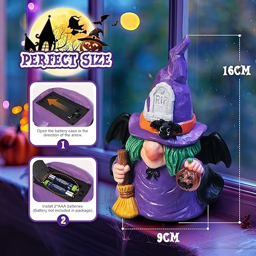 Eletorot Decoration Halloween, Décorations Statue de Sorcière d'halloween, Halloween Decoration Interieur pour Dessus de Table, Décoration d'automne pour Maison - Nail Gallerys
