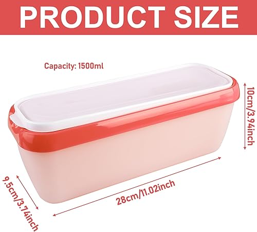 GOMETY Lot de 2 bacs à glace de 1,5 l pour crème glacée, récipients de rangement, réutilisables, faits maison, avec couvercle en silicone, sans BPA - Nail Gallerys
