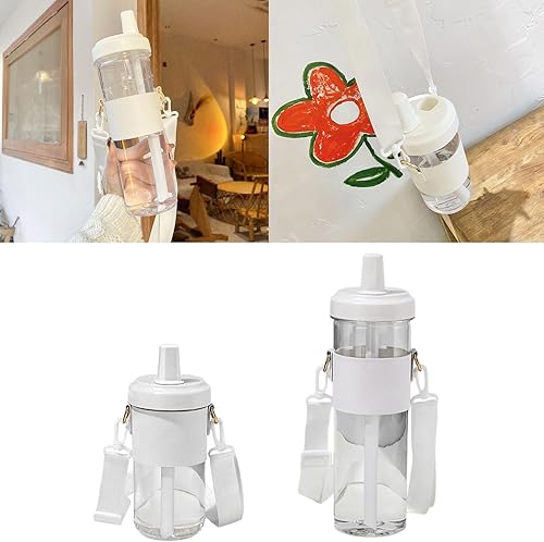 LEYILE Tasse pratique avec poignée en bandoulière, facile à transporter, grande capacité, gobelet à paille amovible - Nail Gallerys