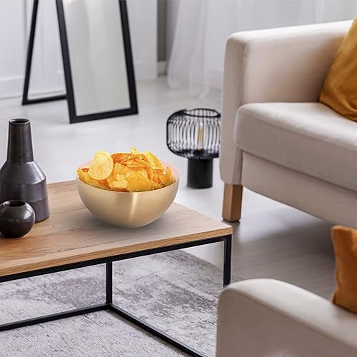 Relaxdays Saladier, acier inoxydable, diamètre 25 cm, bol mélangeur, cuisiner et servir, cul de poule, 3,5 L, rouge-doré - Nail Gallerys