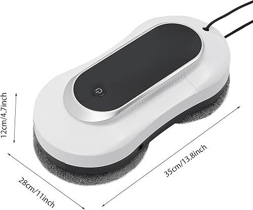 Nettoyeur de vitres électrique automatique avec double jet d'eau et 10 chiffons de nettoyage, aspirateur intelligent pour l'intérieur et l'extérieur des fenêtres de grande hauteur (gris argenté) - Nail Gallerys