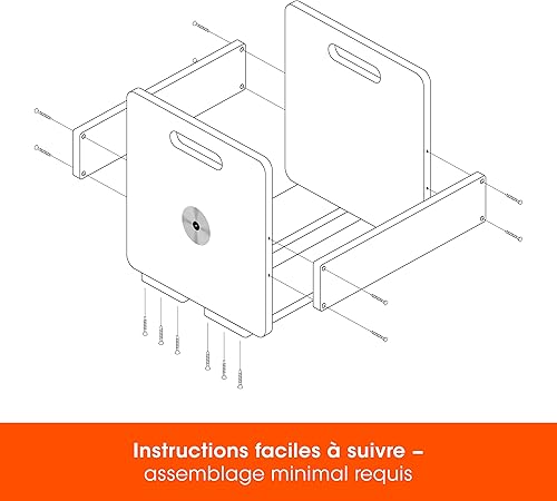 SPINCARE Caisse rangement vinyle | Caisse vinyle et boîte d'affichage en bambou Premium pour disques vinyles 33 tours et albums | Contient jusqu'à 80 LPs | Pour disques simples, doubles et coffrets - Nail Gallerys