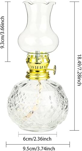 amanigo Lampe à Huile Lanterne de kérosène de kérosène-Lampes de ouragan Classiques pour Une Utilisation intérieure (7 po) - Nail Gallerys