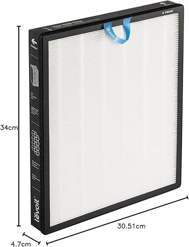 LEVOIT Vital 100S Filtre de rechange original à charbon actif et préfiltre HEPA - Pour les personnes souffrant d'allergies et de pollen, Blanc. - Nail Gallerys