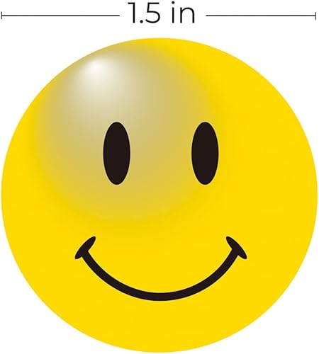 TXDAMAI Couleur Sourire Autocollant,Visage Souriant Sticker 500pcs Autocollants Visage Heureux Emoticône Récompense Autocollant pour Enseignants Autocollants - Nail Gallerys