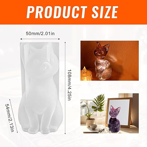 Mohito Moule en Silicone pour Bougies 3D - Chandelier, Chat, Animaux - pour Bricolage et Artisanat - Nail Gallerys