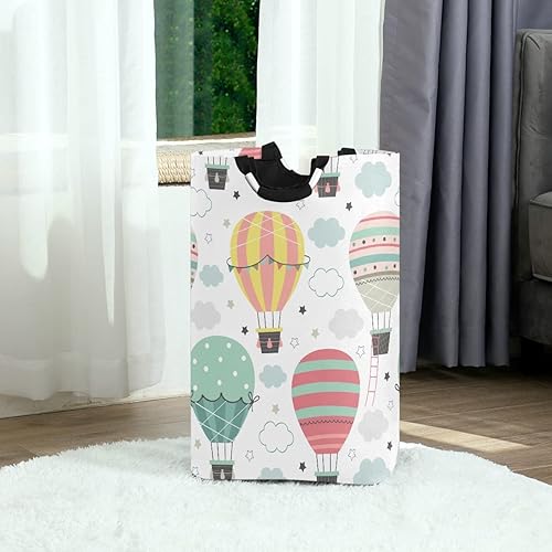 Panier de rangement pliable en forme de montgolfière pour chambre d'enfant en tissu sale - Nail Gallerys