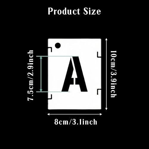 Ehuihuan 42 Pochoirs Lettres Alphabet (7,5 cm), Pochoirs Réutilisables pour Peinture, DIY et Décoration, Pochoir Chiffres et Lettres pour Projets Créatifs - Nail Gallerys