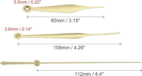 PATIKIL Horloge Aiguilles Trousse, 10 Ensemble Horloge Aiguilles Trousses Horloge Mécanisme Mouvement Aluminium Mur Horloge Aiguilles Pièces Remplacement pour Mur Horloge DIY, Or, A09 - Nail Gallerys