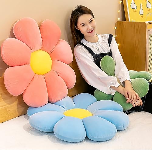 AIBOTY Fleur Oreiller Marguerite Fleur Jeter Oreiller Tournesol Oreiller Oreiller de Sol Oreiller Amusant Fleur en Forme de siège Coussin Dos dormeur Oreiller,Blanc,75cm - Nail Gallerys