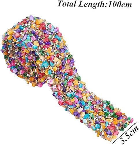 Niaciswe Cristal Strass Ruban1m Craft Crystal Bling Garniture Applique Couture Coudre Wrap Roll Embellissement Pierre Artificielle Garniture en Strass Cristal Bordure en Cristal de Strass pour Mariage - Nail Gallerys