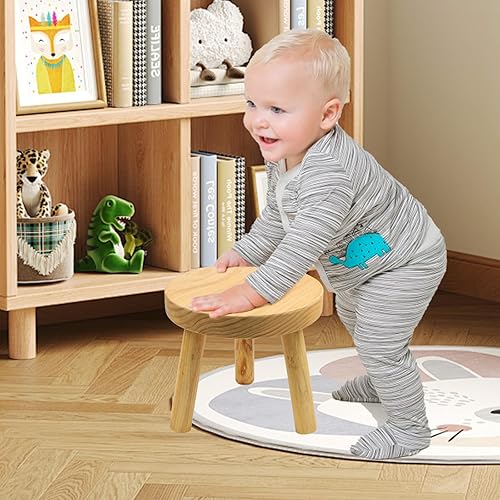 ASSRECT Petit Tabouret en Bois Tabouret Enfant 23cm Présentoir pour Tabouret en Bois Tabouret Repose-Pieds Amovible pour Plantes d'Intérieur, Chambre à Coucher, Chevet, Cuisine - Nail Gallerys