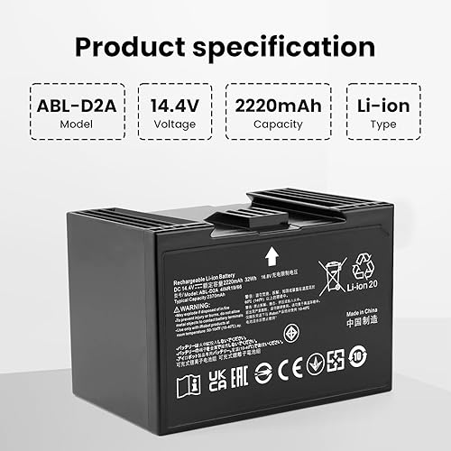 Vacuum Cleaner Batterie pour iRobot j7 i4 j8+, pour Combo j5 i5 j7+ j9+,j7 j7+ j7550 i4 i4+ i4 Plus i4150 i6 i6+ i8 i8+ i8550,pour e5 e6 e5150 e5152 e6198, Replacement for ABL-D2A ABL-D2 - Nail Gallerys
