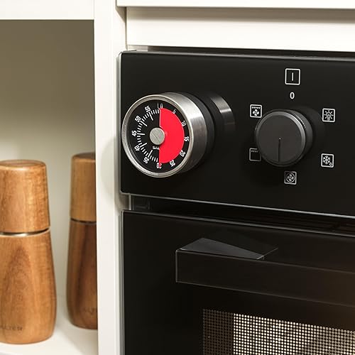 Salter Minuterie Mécanique Magnétique – Base Magnétique, Minuterie De 60 Minutes, Piles Inutiles, Marqueurs De Compte À Rebours, Acier Inoxydable, Minuterie D’œuf, Minuterie De Cuisine, SA00627FEU7 - Nail Gallerys