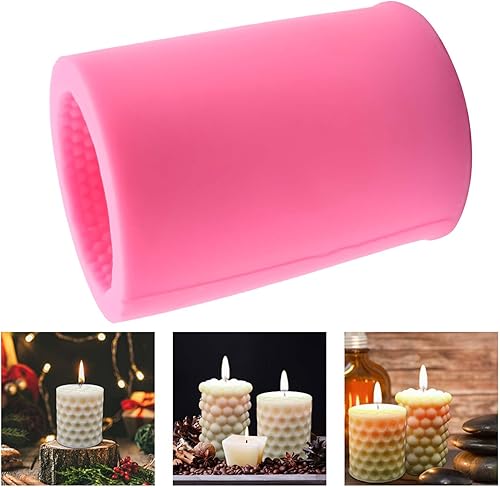 Jemcgrl Moule de Bougie de Nid D'Abeilles d'abeille de Cylindre, Moules de Silicone de Ruche pour Faire des Savons de Bougies de Cire d'abeille - Nail Gallerys